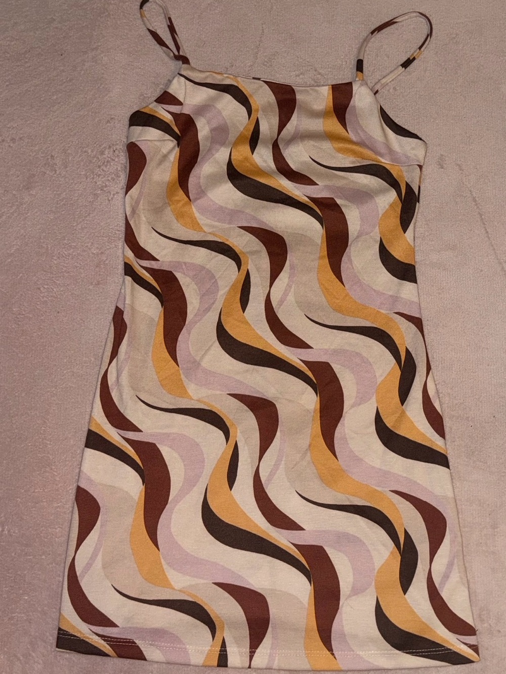 Originality Vintage Y2k Retro Groovy Swirl Cami Mini Dress 💖✨
